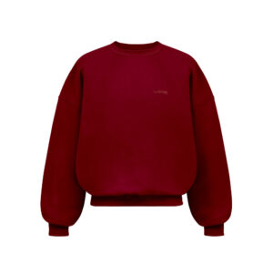 Crewnneck-boxy-burgundy-red-lookingwear