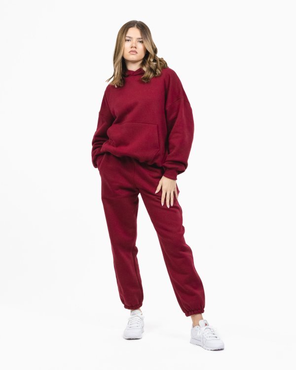 HOODIE BOXY (BURGUNDY) - obrazek 2