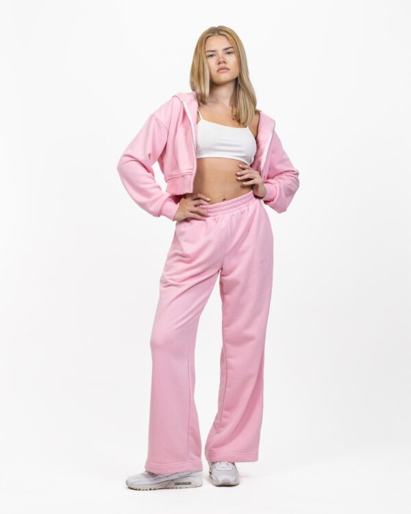 CROPPED ZIP HOODIE (BABY PINK) - obrazek 4