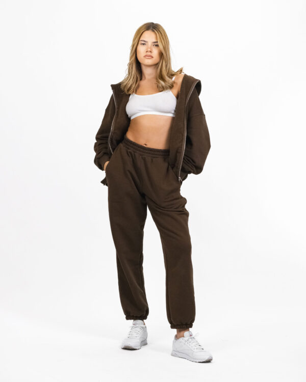 ZIP HOODIE BOXY (BROWN) - obrazek 3