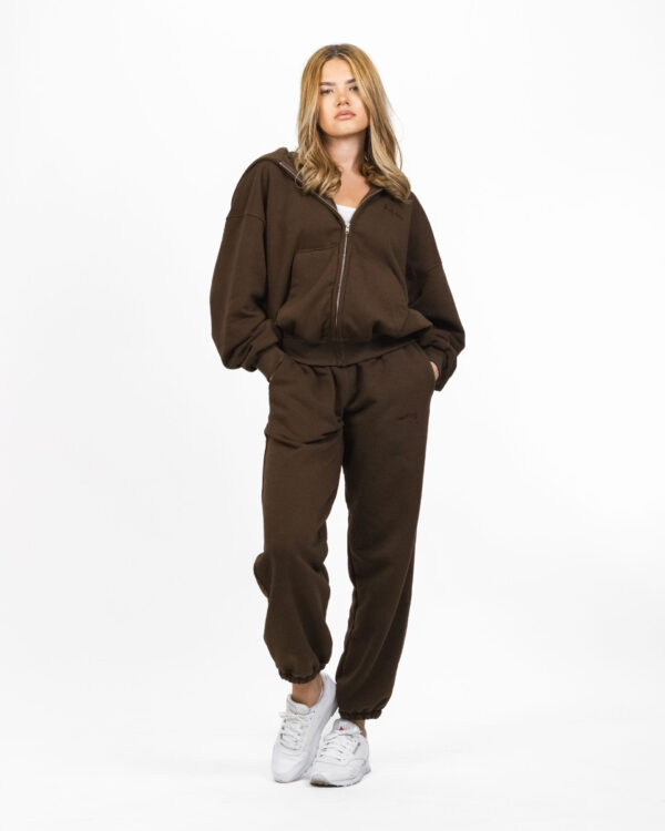 ZIP HOODIE BOXY (BROWN) - obrazek 4